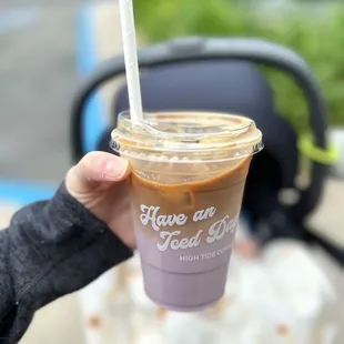 Lavender honey latte