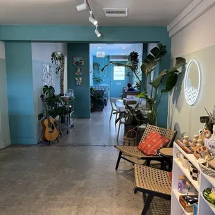 Inside. Smallish but cozy and a good use of space.