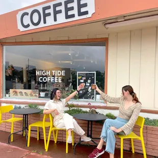 coffee with friends.