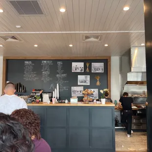 people sitting at the counter