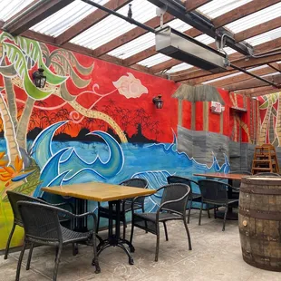 outdoor dining area