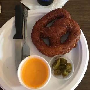 Pretzel with cheese
