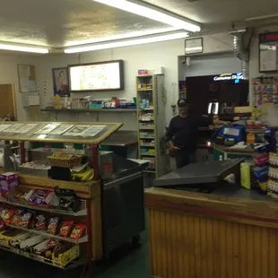 a man working in a store