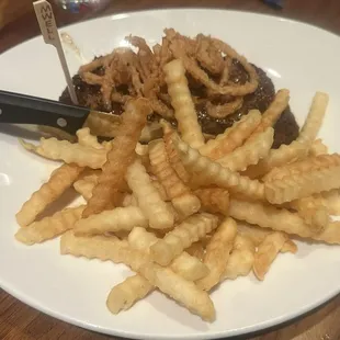 New York Steak with a side of fries