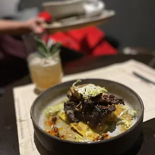 a plate of food on a table
