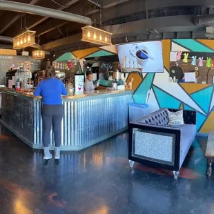 the interior of a coffee shop