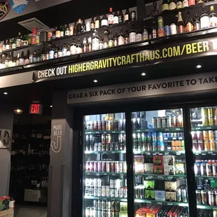 Craft beer selection