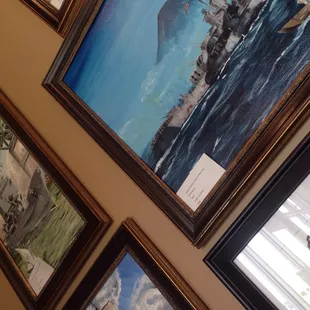 Art for sale on walls!