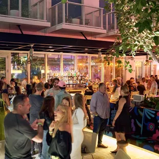 Courtyard and outdoor bar nestled on the 3rd floor.