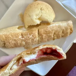 Inside the guava &amp; cheese empanada