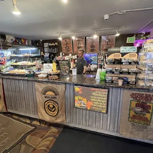 a man standing at the counter