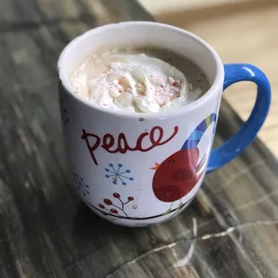 a cup of hot chocolate