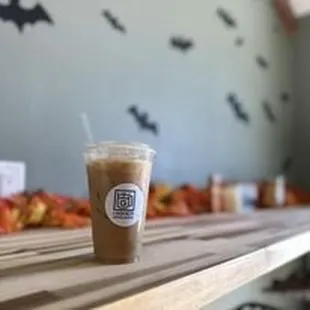 Iced Latte during fall