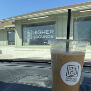 Oat milk latte with an extra shot of