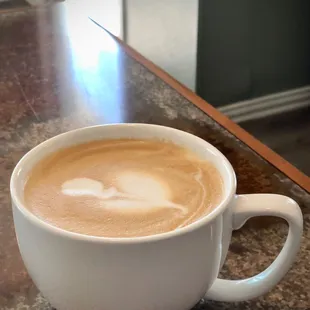 Medium latte, brewed to perfection.