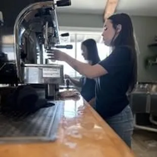 Baristas hard at work