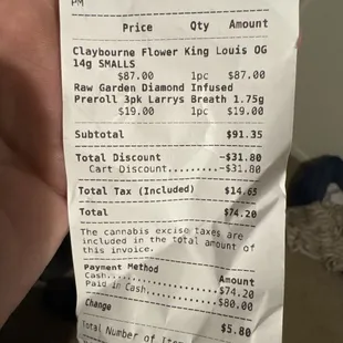 Her name and ID number