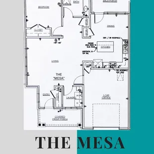 The Mesa is a one bed, one bath slice of perfect at 999sq.ft.