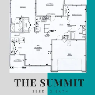 The Summit offers 2 bed, 2 bath and 1,411sq.ft. of beautiful, open design.