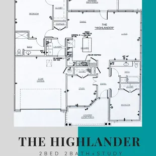 The Highlander is the largest cottage.  2 bed, 2 bath, and a study.