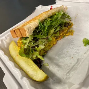 Curried chicken sandwich