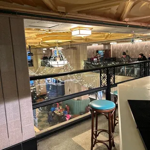 Upstairs bar and lower level food court