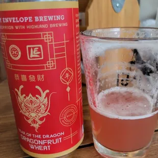 Wood Dragon(fruit) Wheat beer in a collaboration with Lucky Envelope Brewing!