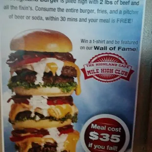 A fun challenge for those with a big appetite.