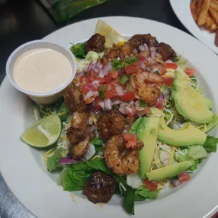 Cajun shrimp salad special! Delicious!!