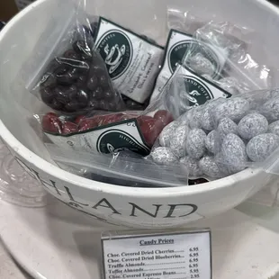 Chocolate covered cherries and Truffles