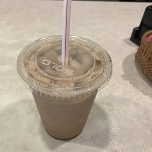 Iced Vanilla chai latte with a shot of espresso