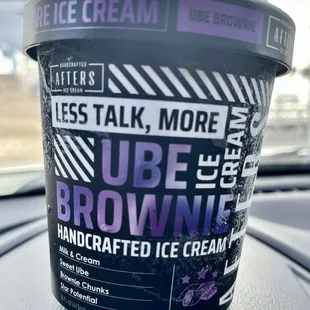 Afters Ice Cream: Ube Brownie