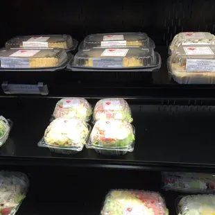 Carry out salads and desserts ready to go. Lasagna too!