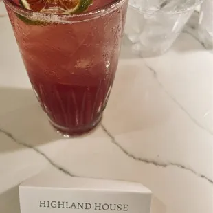 Craft cocktail: Highland House Transfusion