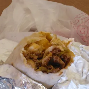 Green Chili Beef Burrito