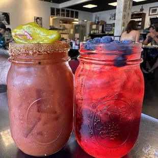 Bloody Mary and blackberry sangria