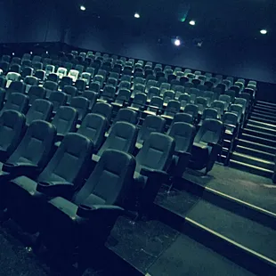 Village Theater recently remodeled our stadium style screening rooms with brand new, plush and comfortable seats!