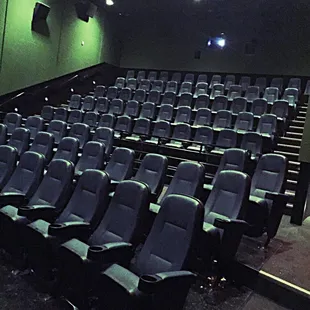 Featured here is screen two, which can seat up to 110 people, comfortable.