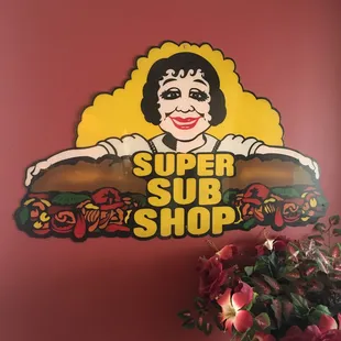 Interior dining area signage