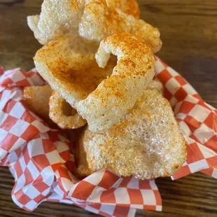 The fried pork skins are perfect!