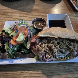 The tavern dip with a side salad