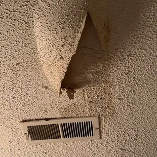 Water leak, pipe busted was a two day job , called maintenance twice about ceiling issue