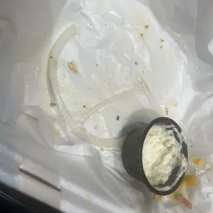 Double burger with tots and side of ranch