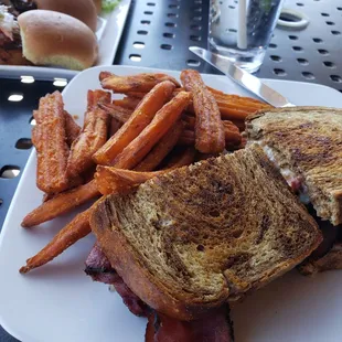Pastrami with sweet potato fries
