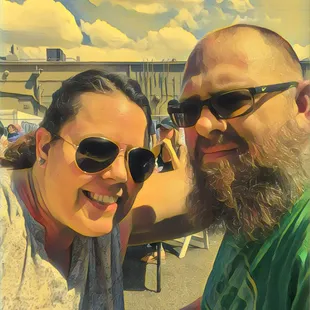 Enjoying the fine day with my babeski!