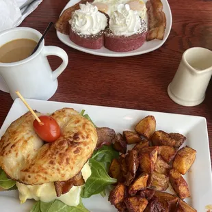 West coast breakfast sammie &amp; the red velvet French toast