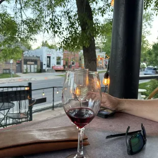 Wine on the front porch