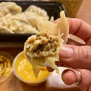 Inside the chicken momos