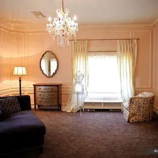 One of two dressing suites for getting ready before a wedding