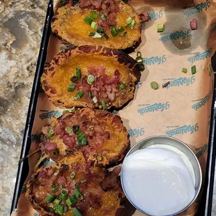 Potato skins yum!!